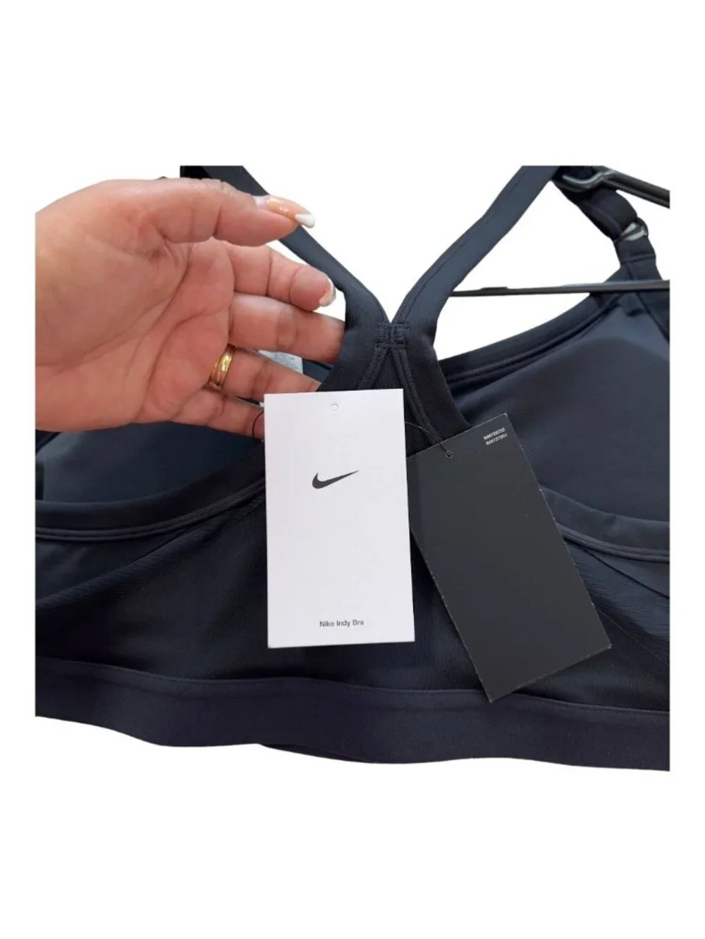 NIKE Dry Fit Women Plus Size 1X Black Racerback Sport Indy Bra DN4181 NEW W/TAGS